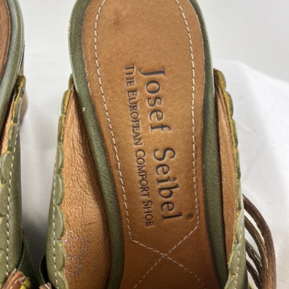 Josef Seibel Green Leather Mules - Picture 5 of 8